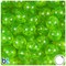 BeadTin Lime Roe Transparent 14mm Round Plastic Craft Beads (36pcs)
